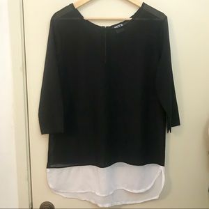 Sheer black and white tunic. Large JM collection